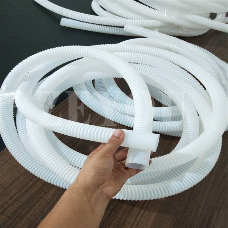 Tubo corrugado de PTFE blanco, resistente a altas temperaturas, anticorrosivo, F4, fuelle de 8x10mm, 1 metro de largo