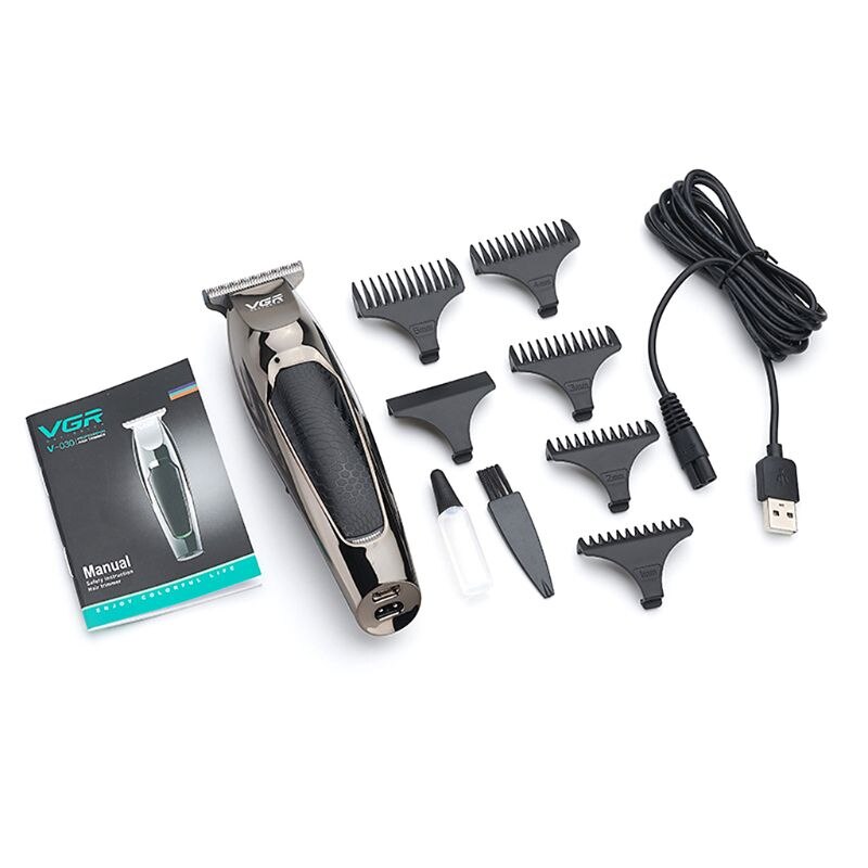 White Nick Engraving Cutter Head Hair Clipper Rechargeable Hair Trimmer Razor for Barber