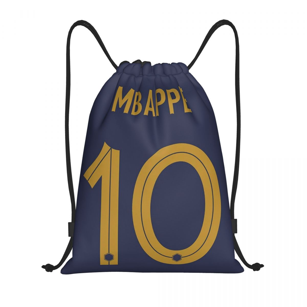 Anpassade mbappes fotbollsryggsäckar med dragsko, män kvinnor, lätta franska km-fotbolls-gym-sportsäckar för yoga: Blå