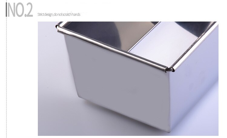 Toast Bread Box Nonstick Rectangular Aluminum Plate Loaf Bread Cake Pan Tin with Cover Toast Molds DIY Eco-Friendly Kitchen Tool