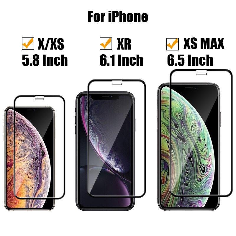 Gepantserde Voor Iphone Xsmax Glas Telefoon Xmax Screenprotector X Xs Xr Max Cover Iphone X Gehard 10 10xs 10 S 10r Beschermende Sx Glas