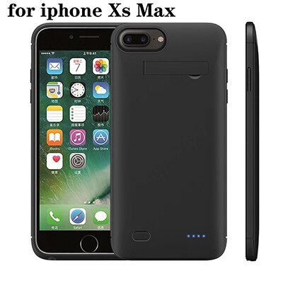 10000mah Power bank case For iPhone 6 6s 7 plus case Battery Charger Case For iPhone X XS XR 11 Pro Power Bank Charging Case: Black  xs max