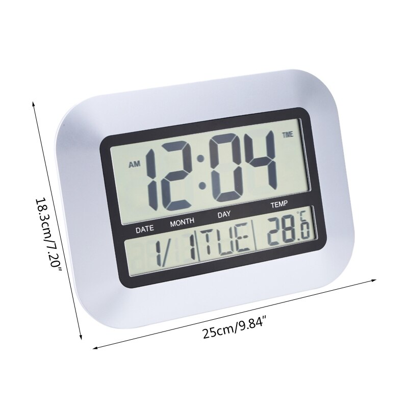 Electronic Perpetual Calendar Alarm Clock Temperature Digital Display Hanging