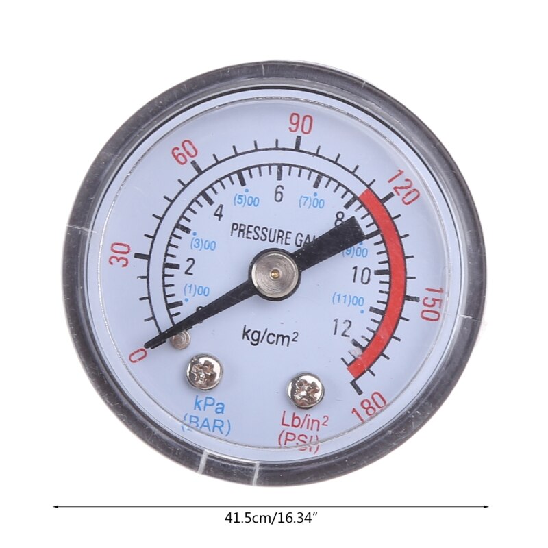 Horizontal/Vertical Pressure Gauge Diaphragm Type Gauge Air Compressor Gauge with Iron/Plastic Shell Gauge