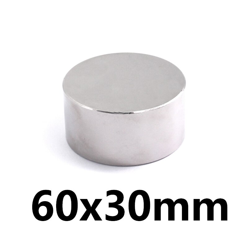 1/2 Stuks 60X30Mm Grote Ronde Magneet Super 60*30Mm Krachtige Sterke Magnetische Permanente neodymium Magneten