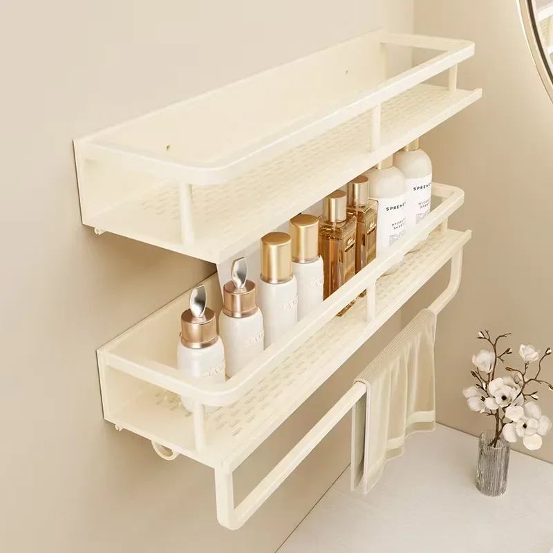 Estante de pared para baño, estante de almacenamiento para ducha, organizador de almacenamiento de maquillaje, estante para champú de aleación de aluminio, accesorios de baño