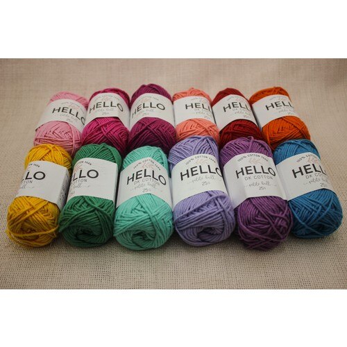 Juego de hilo tropical Hello min Punch y Amigurumi, 12 piezas