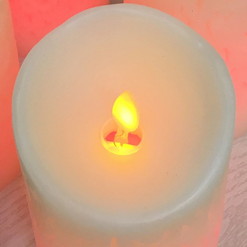 Tanzen Flamme LED Kerze Mit RGB Fernbedienung, wachs Säule Kerze Für Hochzeit Dekoration Weihnachten Kerze/Zimmer Nacht Licht