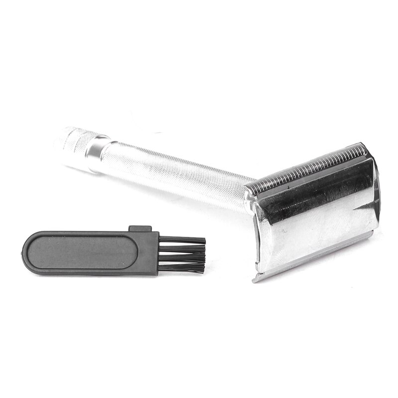 Double Edge Safety Razor Long Handle Classic Safety Razor Manual Shaver Holder