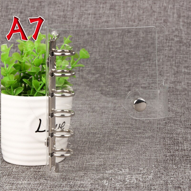 A5A6A7 loose-leaf book case PVC transparent 6-hole loose-leaf book hand book shell loose-leaf binder binding supplies: A7