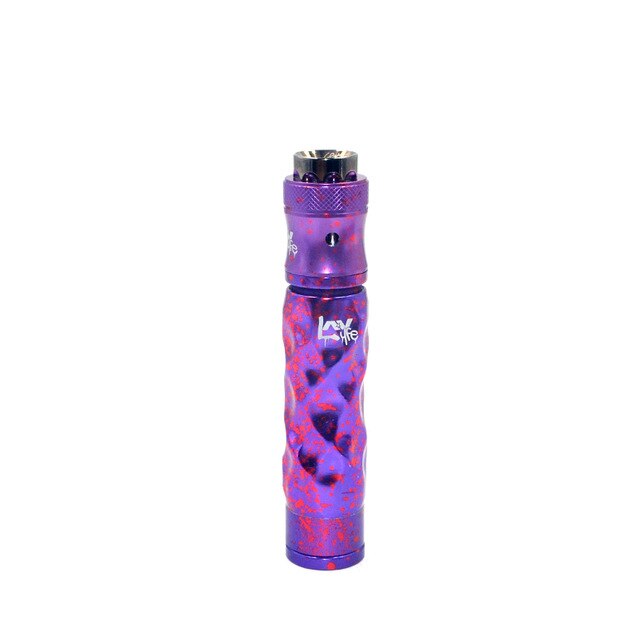 E Cigarette AV Mechanical Mod Avidlyfe Mod Kit Avid Lyfe Twist Mech Mod 18650 Battery with 510 Thread Drip Atomizer Vaporizer: Purple