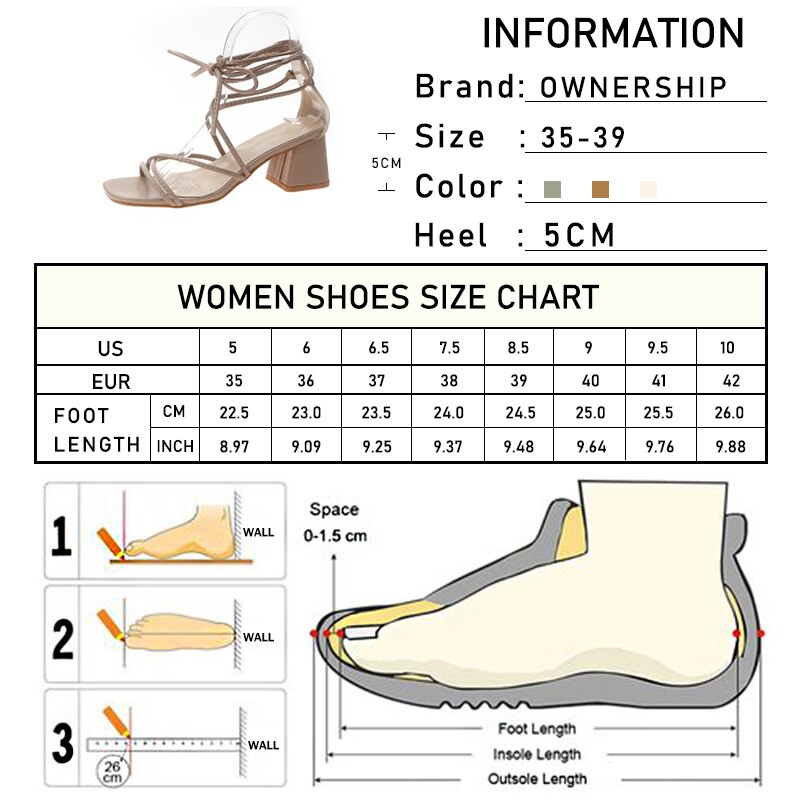 Dames sandalen gladiator dames enkelband pumps dames vierkante neus middelhoge hakken dames veterschoenen dames dikke hakken