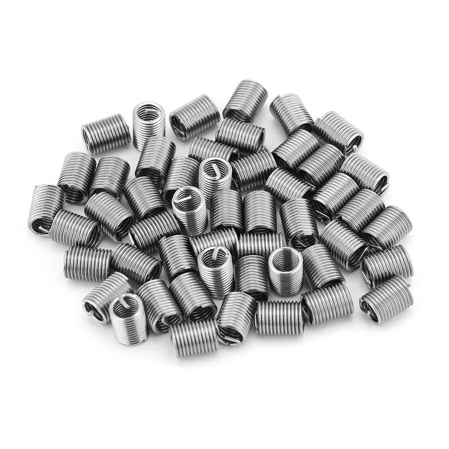 50pcs Stainless Steel SS304 Coiled Wire Helical Screw Thread Inserts M6 x 1.0 x 2.5 D Length Stainless Steel