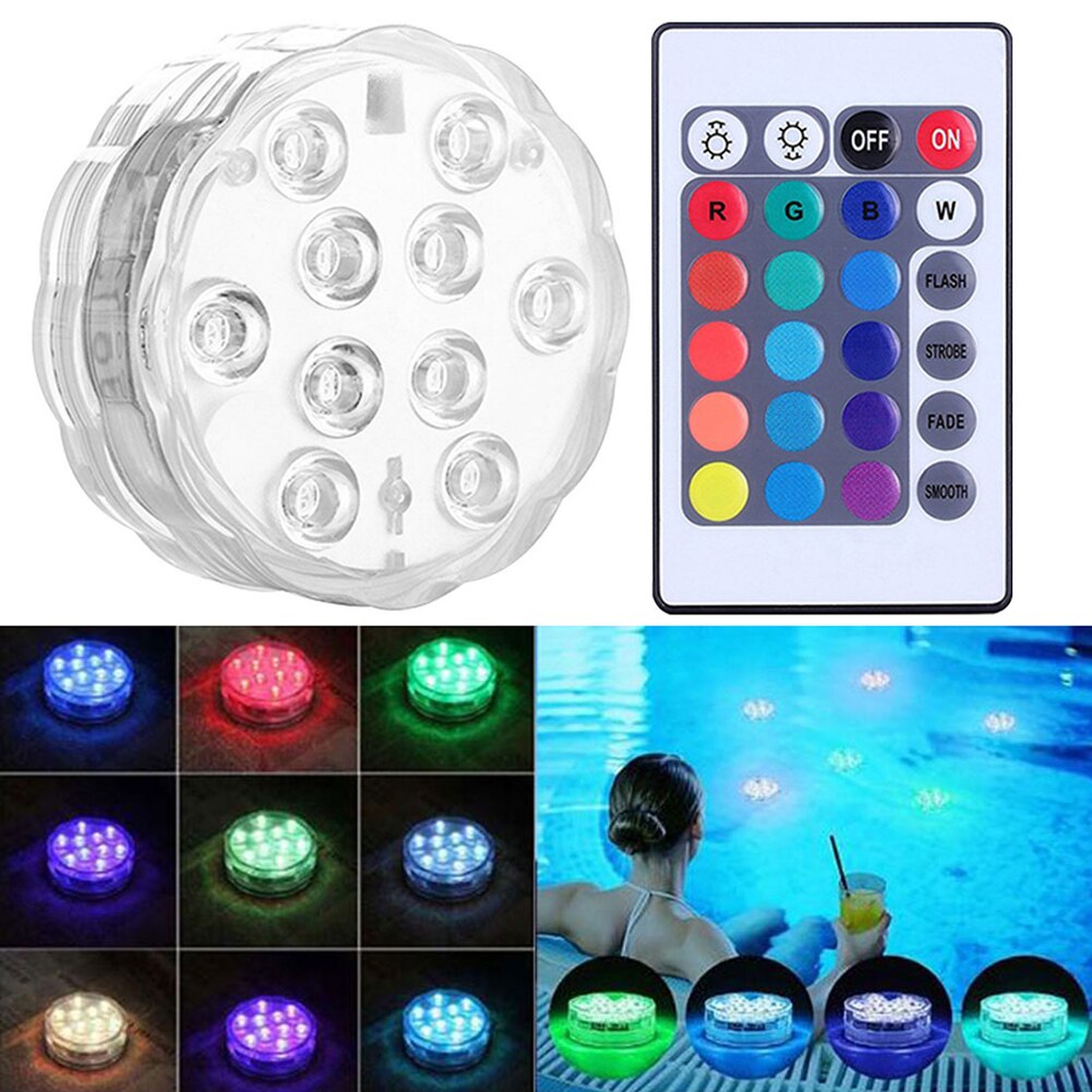 2Pcs Remote Control Color Change LED Light Swimmin... – Grandado
