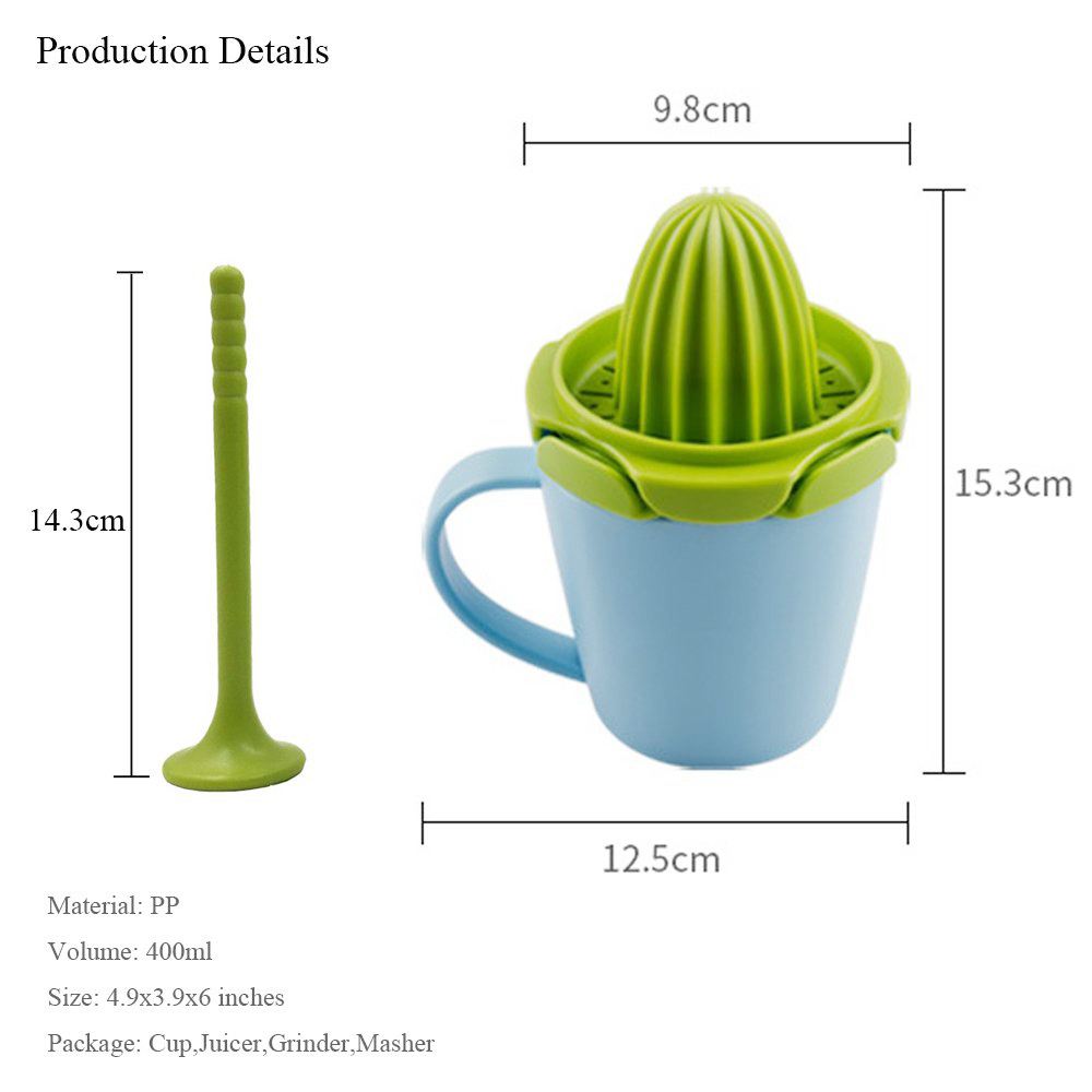 3 In 1 Multifunction Juicer Lemon & Lime Squeezer Citrus Fruit Juicer Grinder Hand Masher Manual Press Juicer Cup
