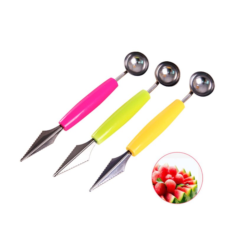 Abrikoos Creatieve Fruit Cutter &amp; Lepel Baller Diy Diverse Koude Gerechten Tool Watermeloen Meloen Fruit Vleesmes Snijder Gadgets