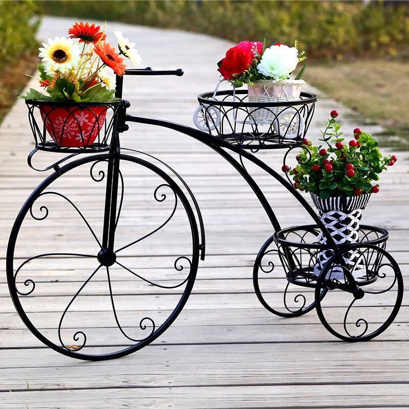 Eisen Anlage Regal Blume Gestell nordisch Metall Boden Regal Multi-schicht Fahrrad Metall verwöhnen Pflanzen Stehen Außen Metall Garten dekore
