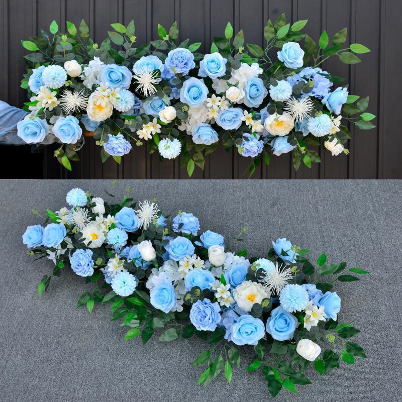50/100cm DIY Romantic Wedding Silk Peonies Rose Flower Wall Arrangement Supplies Artificial Row Decor Iron Arch Backdrop: PE