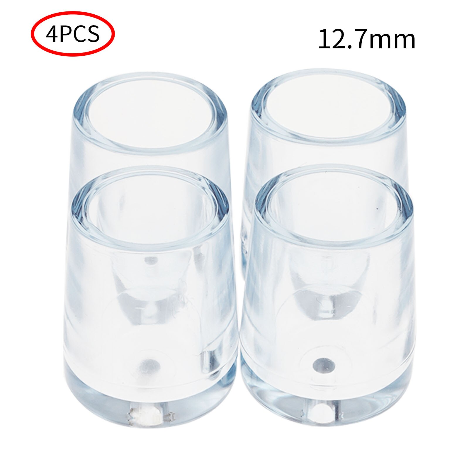 4 Furniture Feet Plugs Anti Slip Silicone Furniture Foot Cups Clear Round Leg End Caps Table Chair Legs Protector Home Feet Pads: Transparent 1