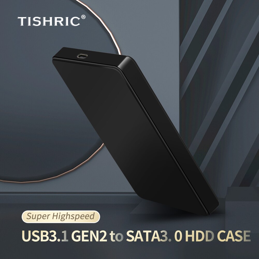 Tishric Hdd Case 2.5 Sata Naar Type C Adapter Ssd Case 10Tb 6Gbps Behuizing Case Hdd 2.5 Inch USB3 Externe Harde Schijf Doos