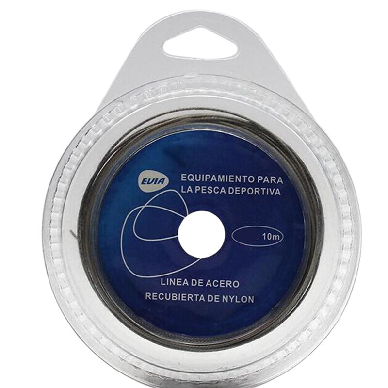 7 Strands Coated Braided Stainless Wire Fishing Rigging Material Coating Wire Leader Coating Jigging Wire Lead Fish Line: 10lbs