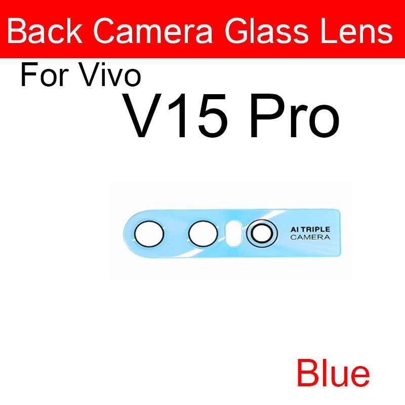 Achteruitrijcamera Glas Lens Voor Vivo V15 V20 Pro V17 V20 V20SE V21 5G Terug Camera Glazen Lens belangrijkste Camera Glas Lens Vervanging: V15 Pro Blue