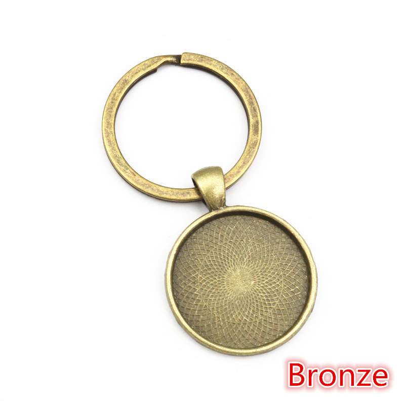 5 Stuks Sleutelhanger Met Hanger Bezel Blanco Fit 20 25 30Mm Camee Glazen Cabochon Basis Instelling Diy Sleutelhanger Sleutelhanger: 10 cm / green