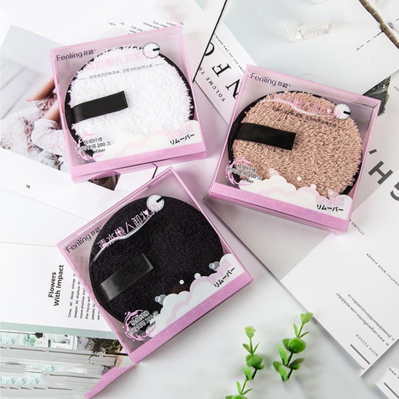 Kaksipuolinen meikinpoistosieni kasvojen pesusieni puhdistus puuvilla räpytys uudelleen käytettävä märkä sieni kasvojen puff kosmeettinen työkalu