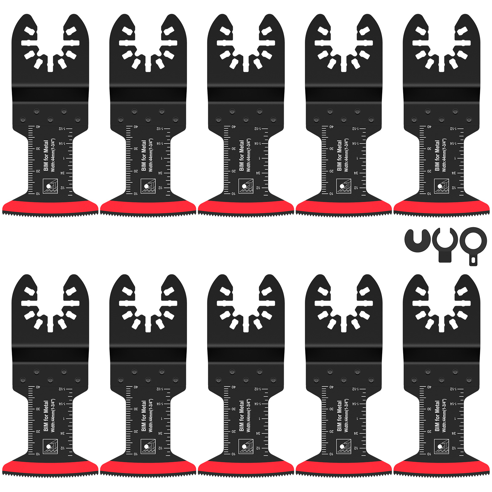 10 Stuks Bi-Metalen Oscillerende Zaagbladen Multifunctionele Oscillerende Multitool Messen Arc Edge Multitool Snijbladen Kit: Default Title