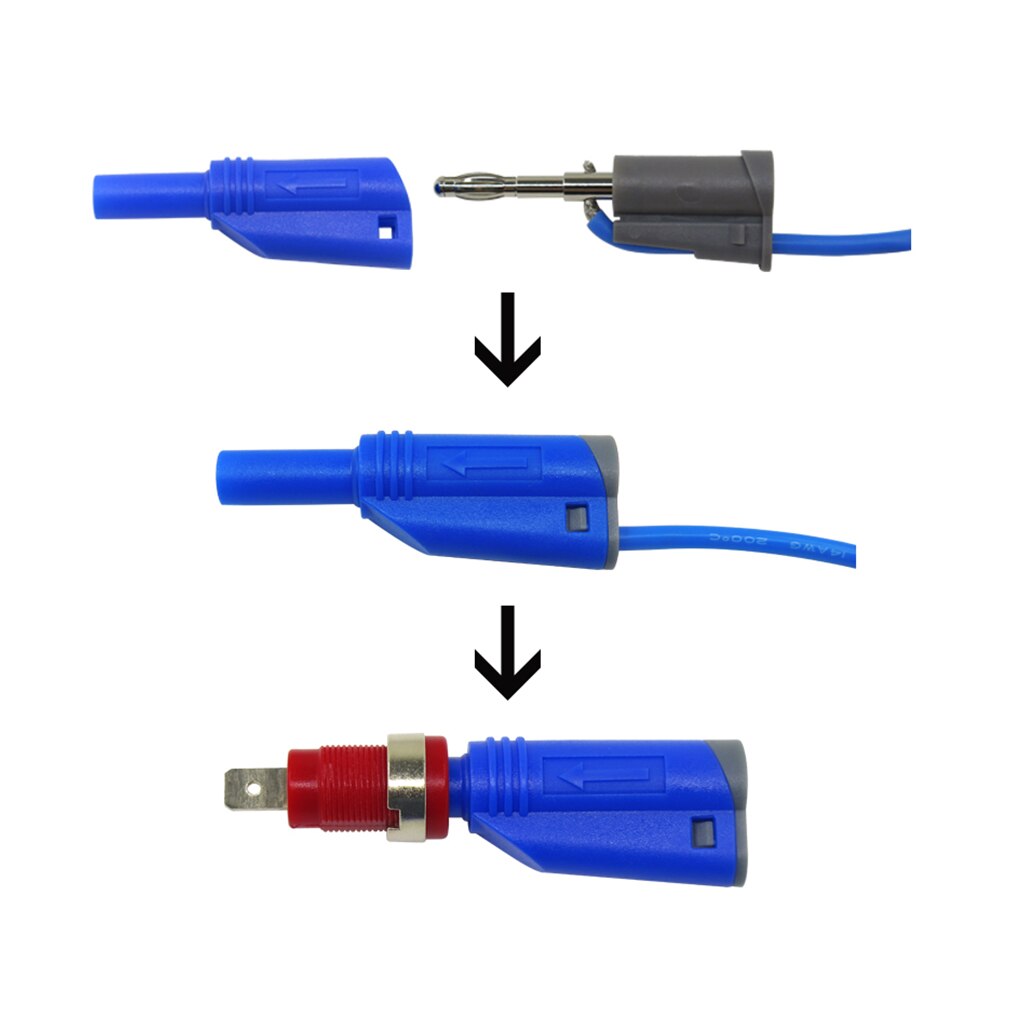 10pcs Wire Connectors Multimeter Test for Banana Socket Multilayer 4mm
