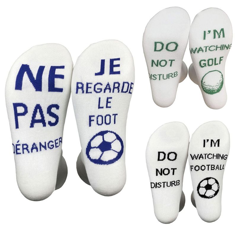 Unisexe drôle équipage chaussettes ne pas déranger je regarde Rugby Football Golf bonneterie