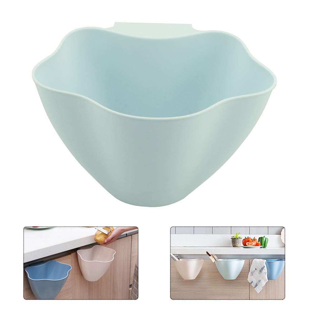 Plastic Kitchen Cabinet Door Hanging Trash Garbage Can Bin Rubbish Container Kitchen Sink Strainers Basket Drain Protector
