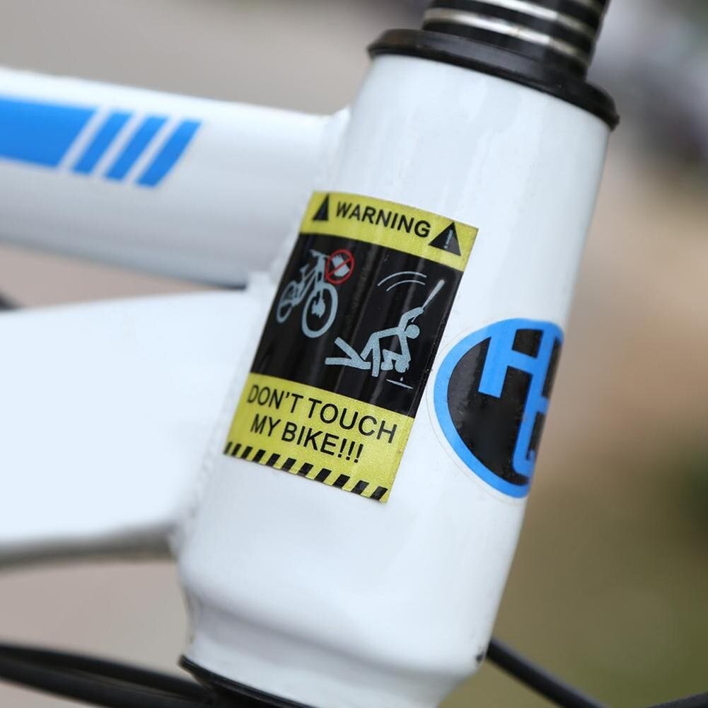 Pegatina de advertencia para bicicleta de un solo vehículo, accesorios de bicicleta, pegatina decorativa para bicicleta de montaña, Marco reflectante, decoración para bicicleta, adhesivo para bicicleta Ar P2E9