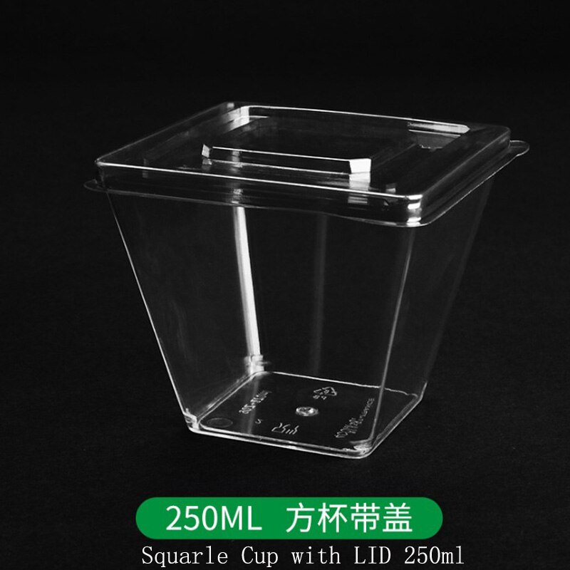 manufacturers Small capacity PS plastic Pudding Mousse Cup Wood Bran Dessert Cup Jelly Cup TIRAMISU INJECTION Cup water bottle: 100pcs  with lid