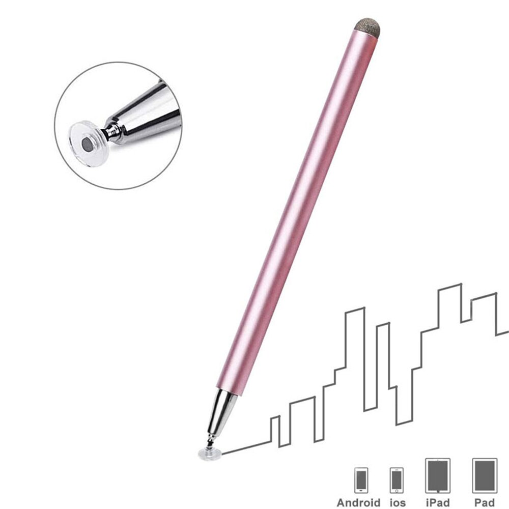 Metal Active Disc Stylus S Pen Capacitive Screen Touch Universal Writing Draw Tablet Notebook Smart Pencil For IPAD Pink Black