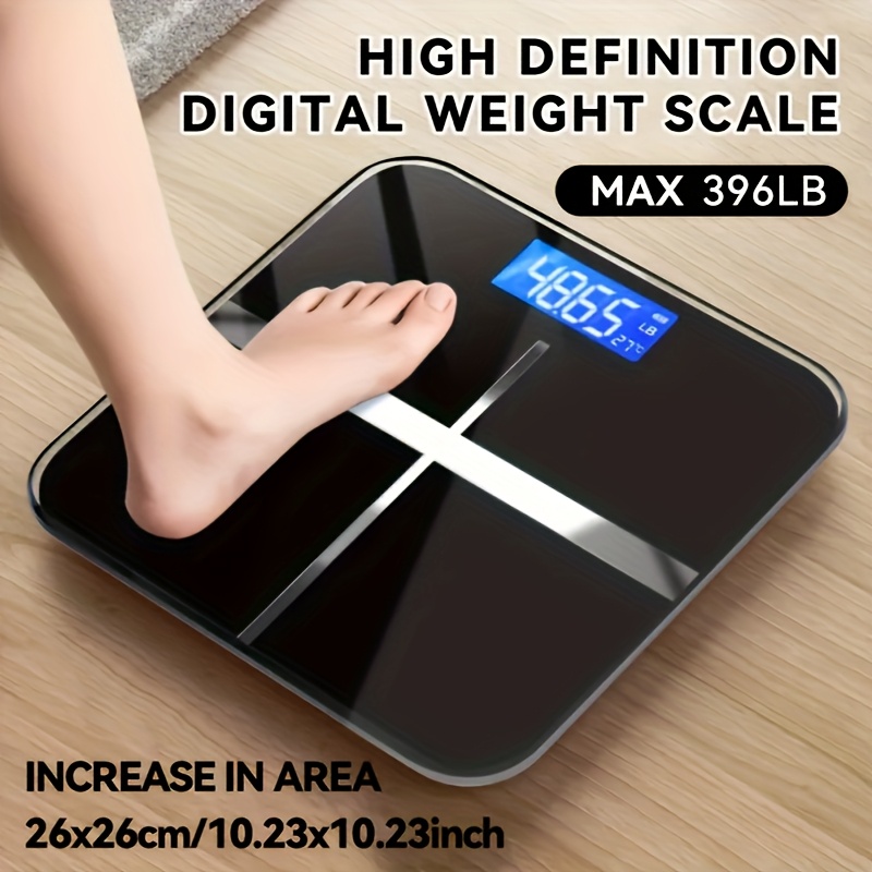 Bathroom Scale, LED Backlit Display, Thickened Glass Electronic Scale, Fitness, Outdoor Places, Home and Dormitory Small Scale