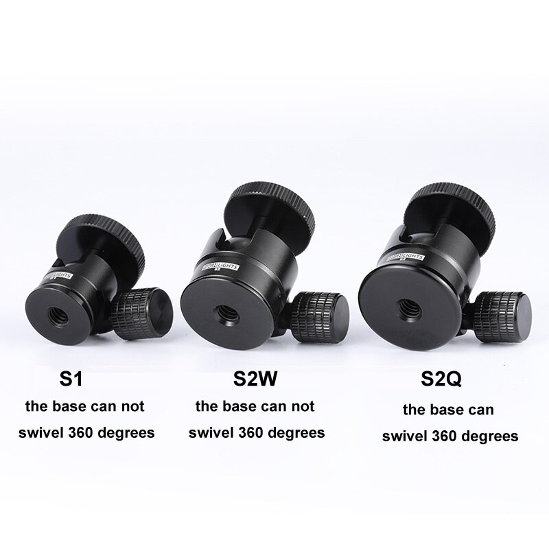 base rotate 360 degrees mini tripod ball head camera monitor 360° adjustable 1\4 screw damping panorama ballhead DSLR cellphone