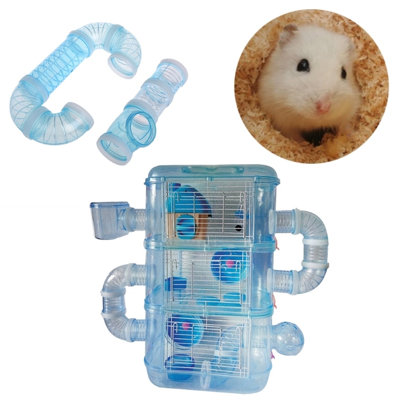 Hamster externo DIY túnel para tubería accesorios tubo jaula para hacer ejercicio accesorios