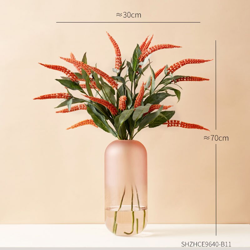 Eenvoudige decoratie van gematteerde glazen vazen, transparante vazen, scandinavische interieurdecoratie, inzetstuk voor thuis, bloemenknutsels: I