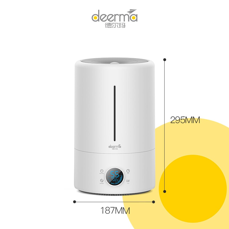 Deerma F628S 5L capacidad UV lámpara purificación humidificador de aire bebé dormitorio Oficina 12H tiempo purificador de aire versión táctil