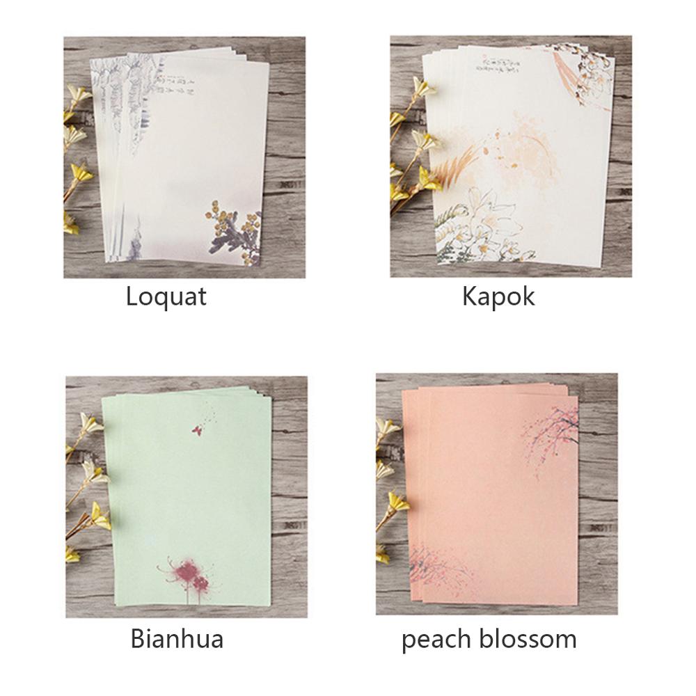 32pcs Home Vintage Writing Letter Paper Retro Writing Stationery School Supplies