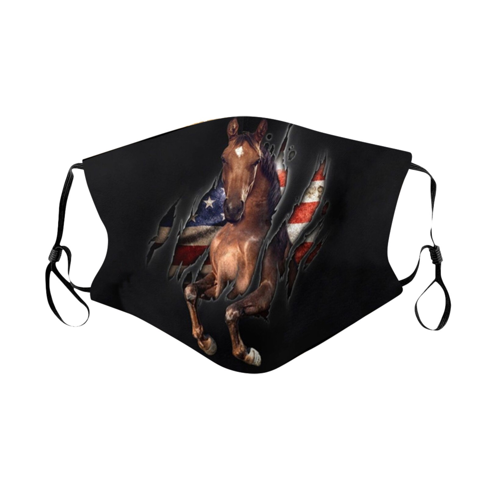 1pc Horse Print ski Fasemask Adult Printed Mascarillas Washable Reusable Fabric Lavables Masque Bandana: D