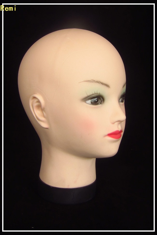 Fashionable PVC Female Head Mannequin Plastic Lovely Women mannequin Head Model On