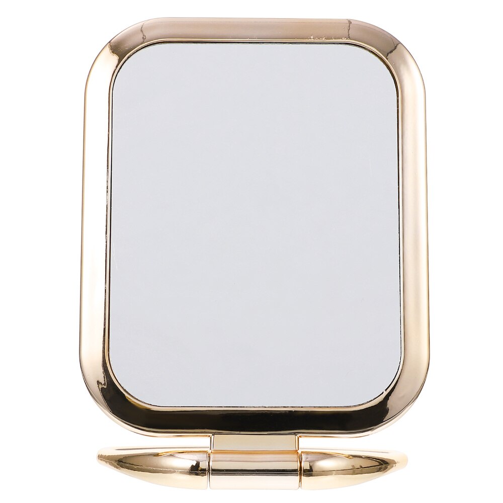 Double Sided Makeup Mirror Tabletop Magnifying Mirror Folding Vanity Mirror: Champagne