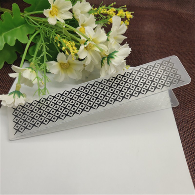 Diamant gitter Waben geometrische Kunststoff Präge Ordner Für Sammelalbum DIY Album Karte Werkzeug Kunststoff Vorlage