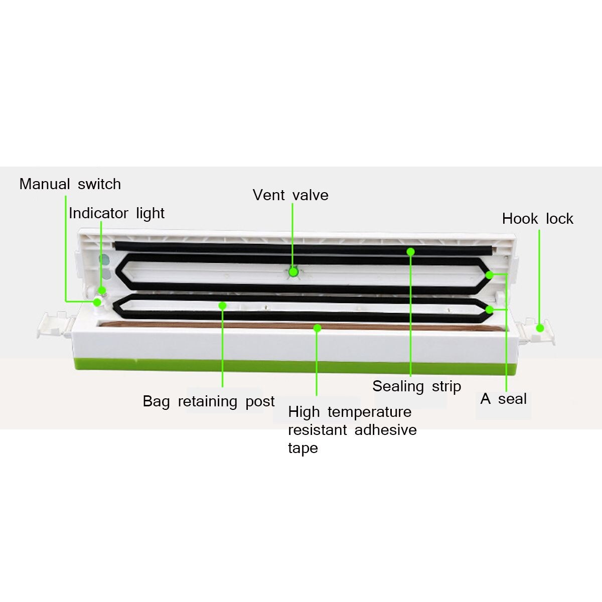 220/110V Electric Vacuum Sealer Packing Machine For Kitchen Sealer 10pcs Food Saver Bag Food Sealing For Vacuum Packer Sealer