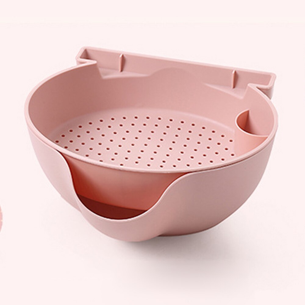 Bowl Dish Box Double Layer Dry Fruit Snacks Seeds Containers Phone Garbage Holder Plastic Storage Box Jewelry Organizer: Pink