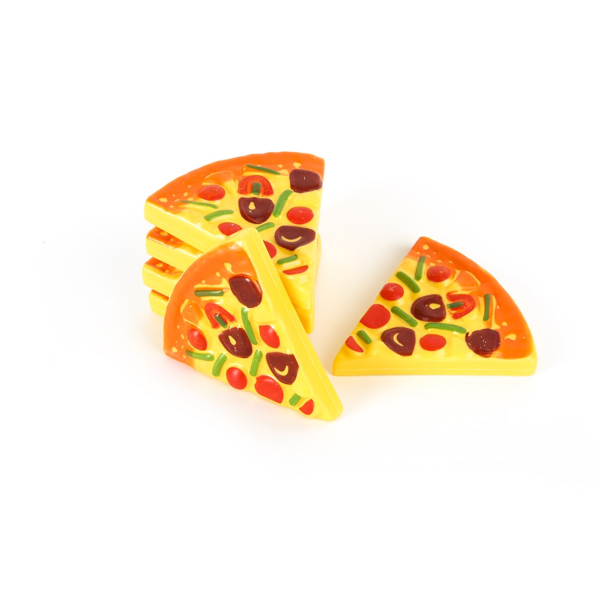 6 stk børnebørn pizza skiver pizza skiver mad legetøj toppings lade som middag køkken lege mad legetøj børn: Default Title