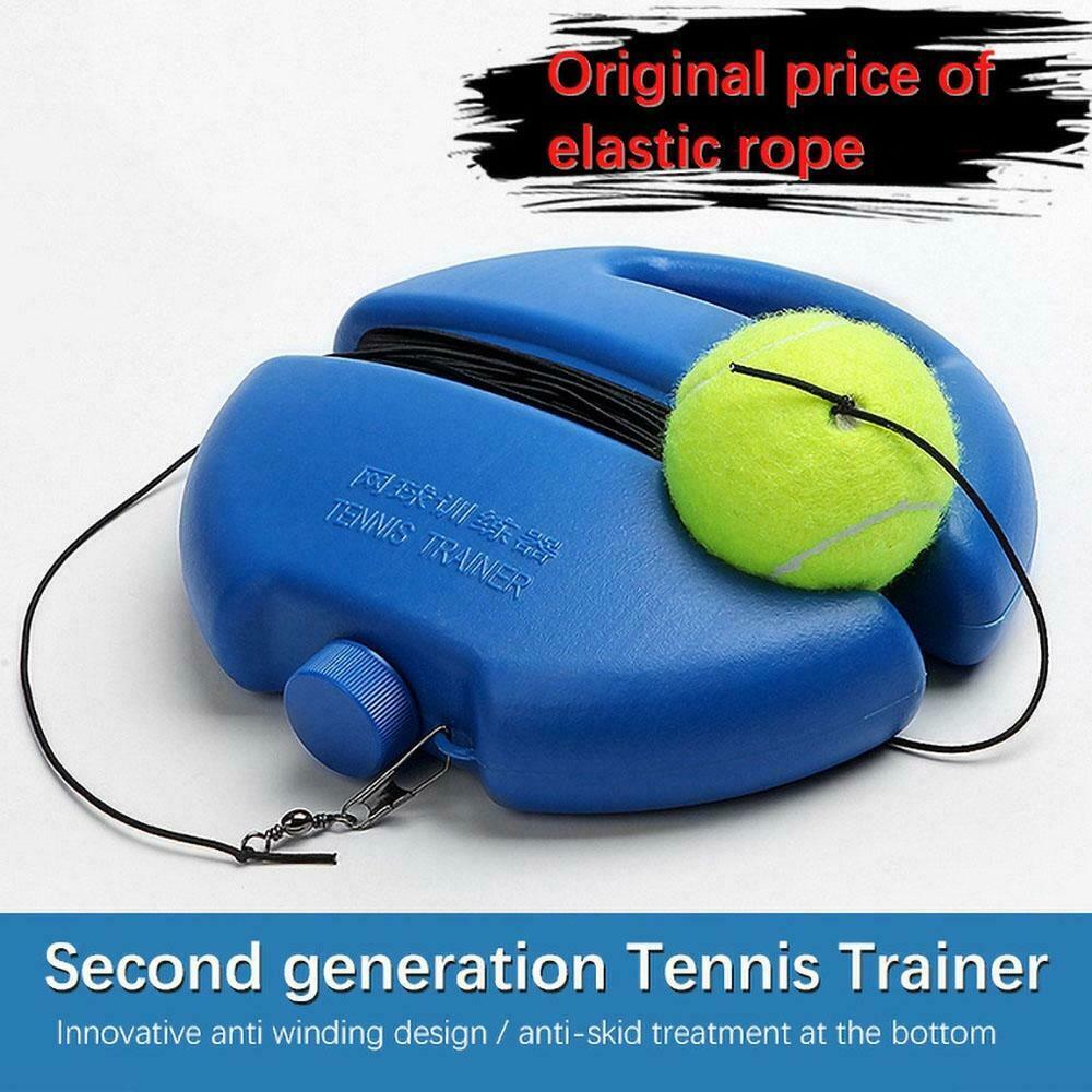 Tennistränare grundläggande motionär tennisträningsverktyg med rep singlar som slår automatisk rebound gummiband sparring enhet