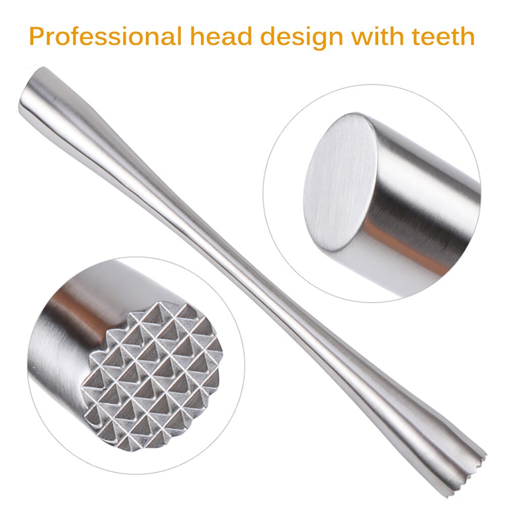 Cocktail Muddler van roestvrij staal voor het maken van cocktails en